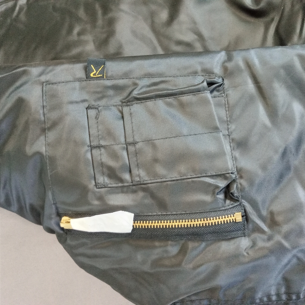 MA-1 NWT Rothco Flight Military Lightweight Field New Bomber Black Orange Jacket - Picture 3 of 8